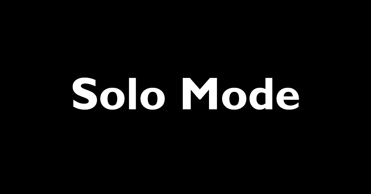 How Solo Mode Works